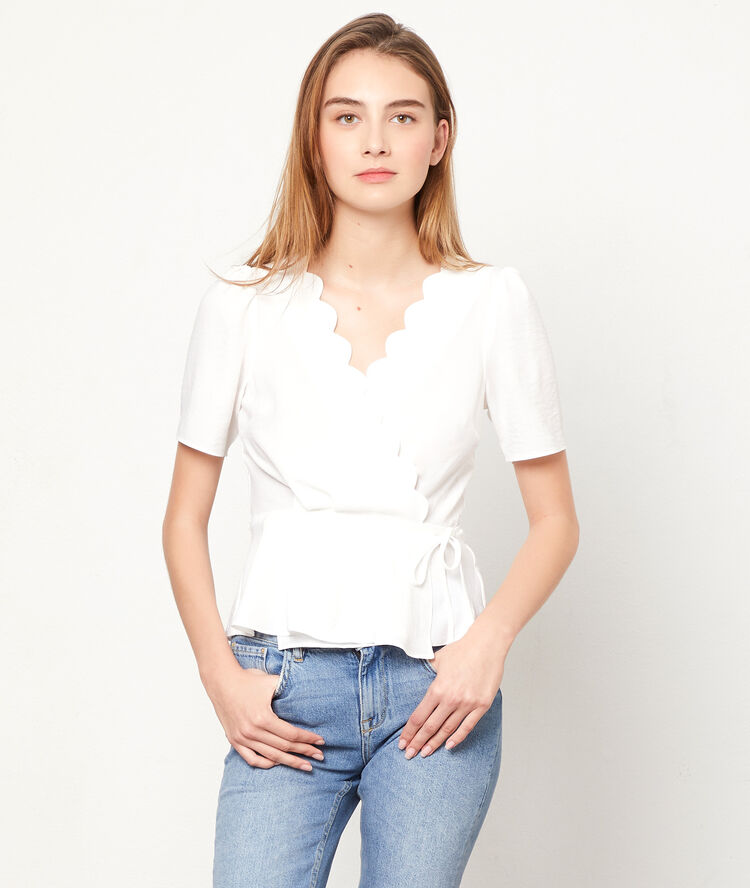 Wrap blouse off white.