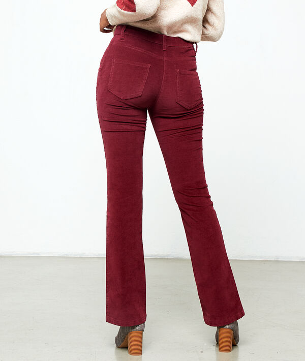Flare trousers in velvet look Flare trousers in velvet look