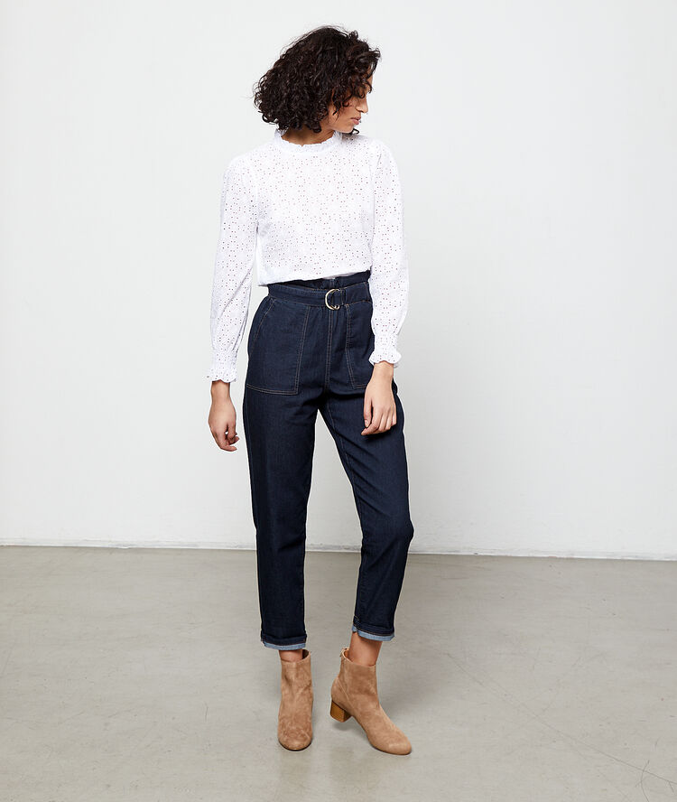 Paperbag jeans brut.