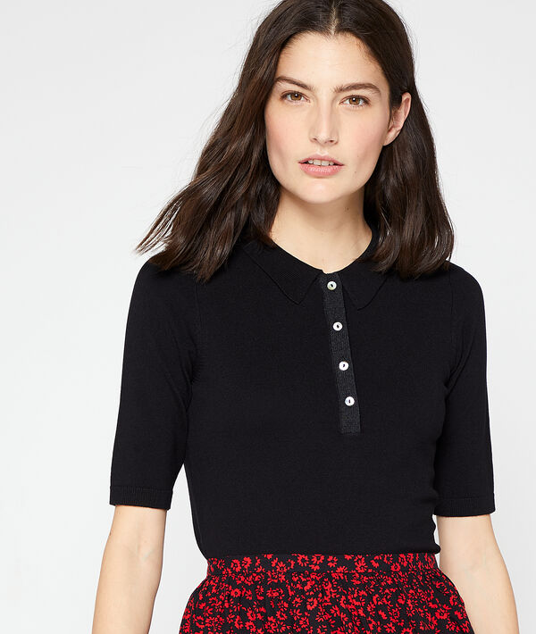 Fine knit polo shirt Fine knit polo shirt