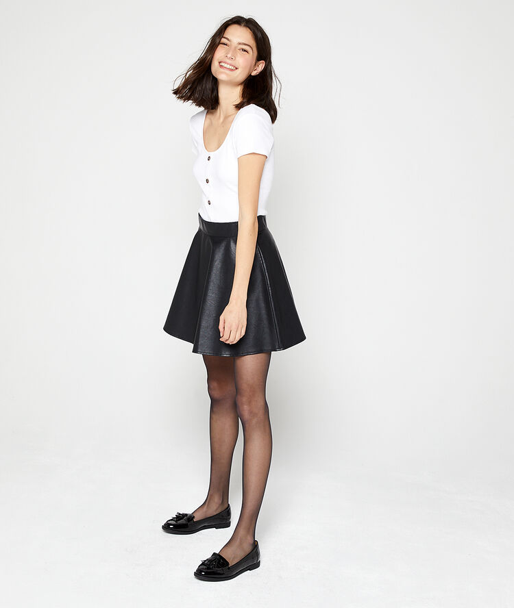 Button through t-shirt white.