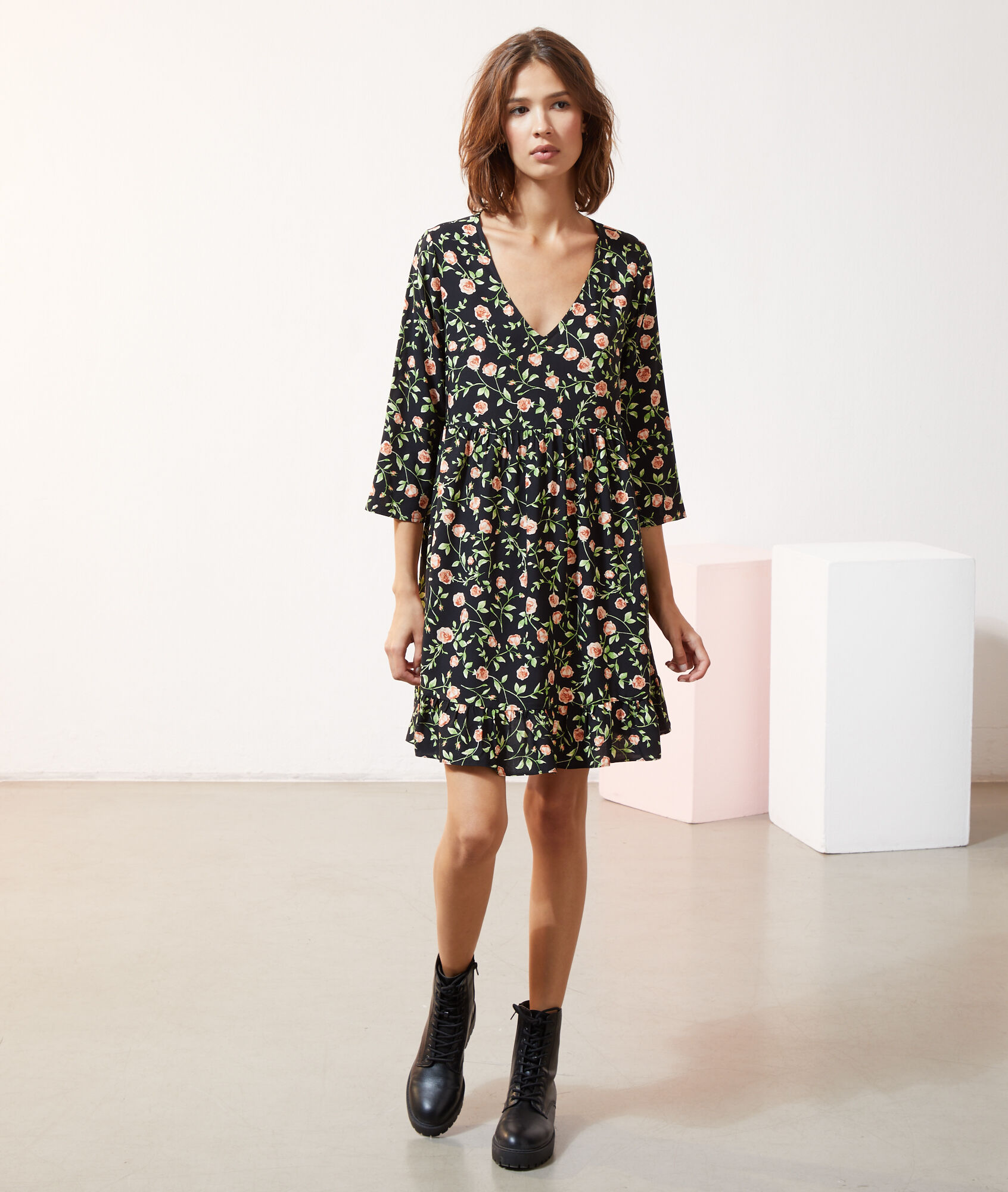 Robe fluide fleurie Clearance