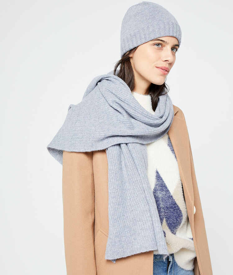 Cashmere scarf anthracite.