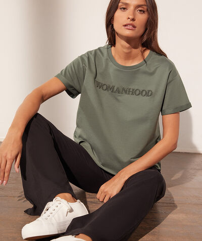 Womanhood" round neck T-shirt   