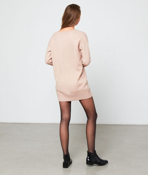 Robe pull en maille torsadée Robe pull en maille torsadée