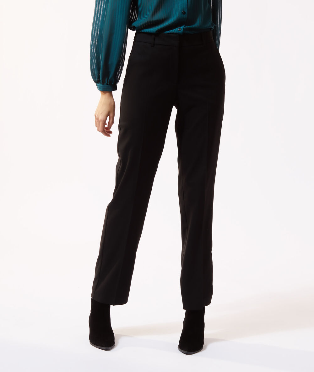 Pantalon &agrave; pince noir.