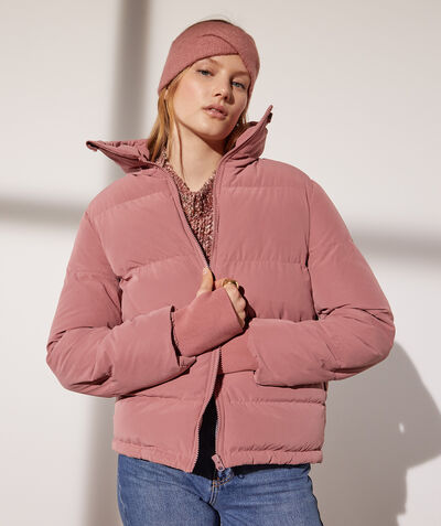 Peach skin hooded jacket   