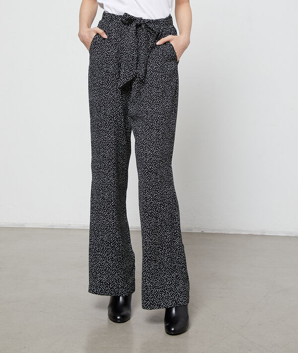 Wide leg trousers in heart print Wide leg trousers in heart print