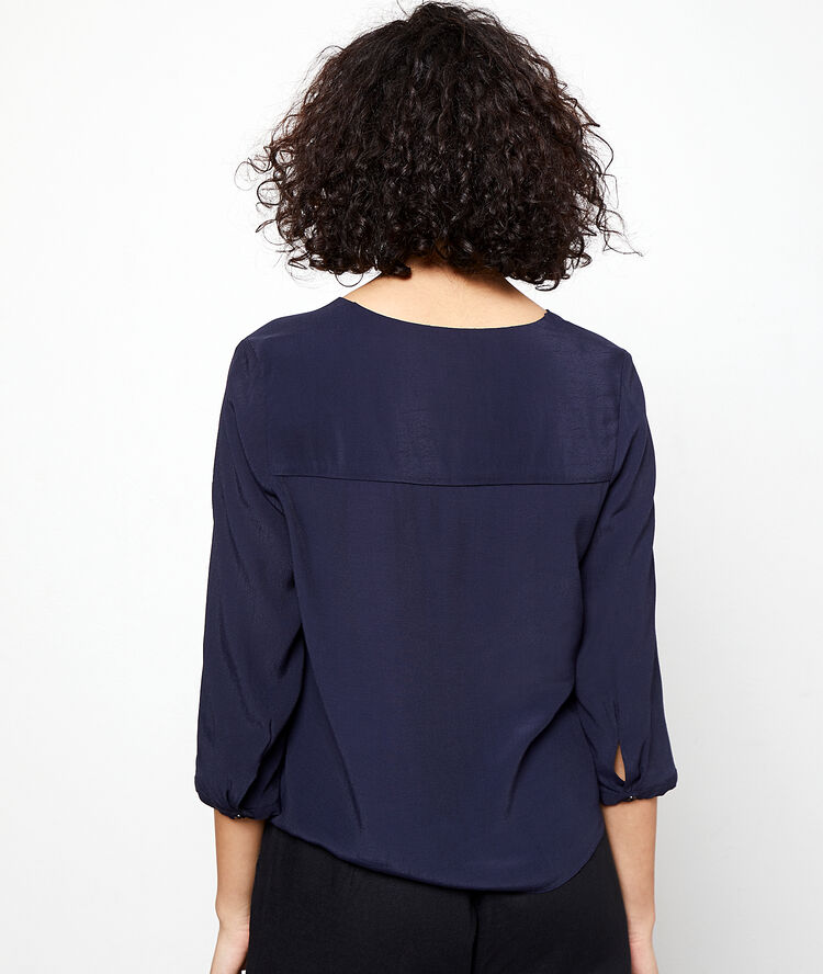 Plain blouse navy.