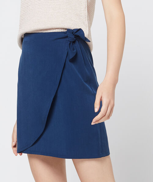 Tencel® wrap skirt cobalt blue.