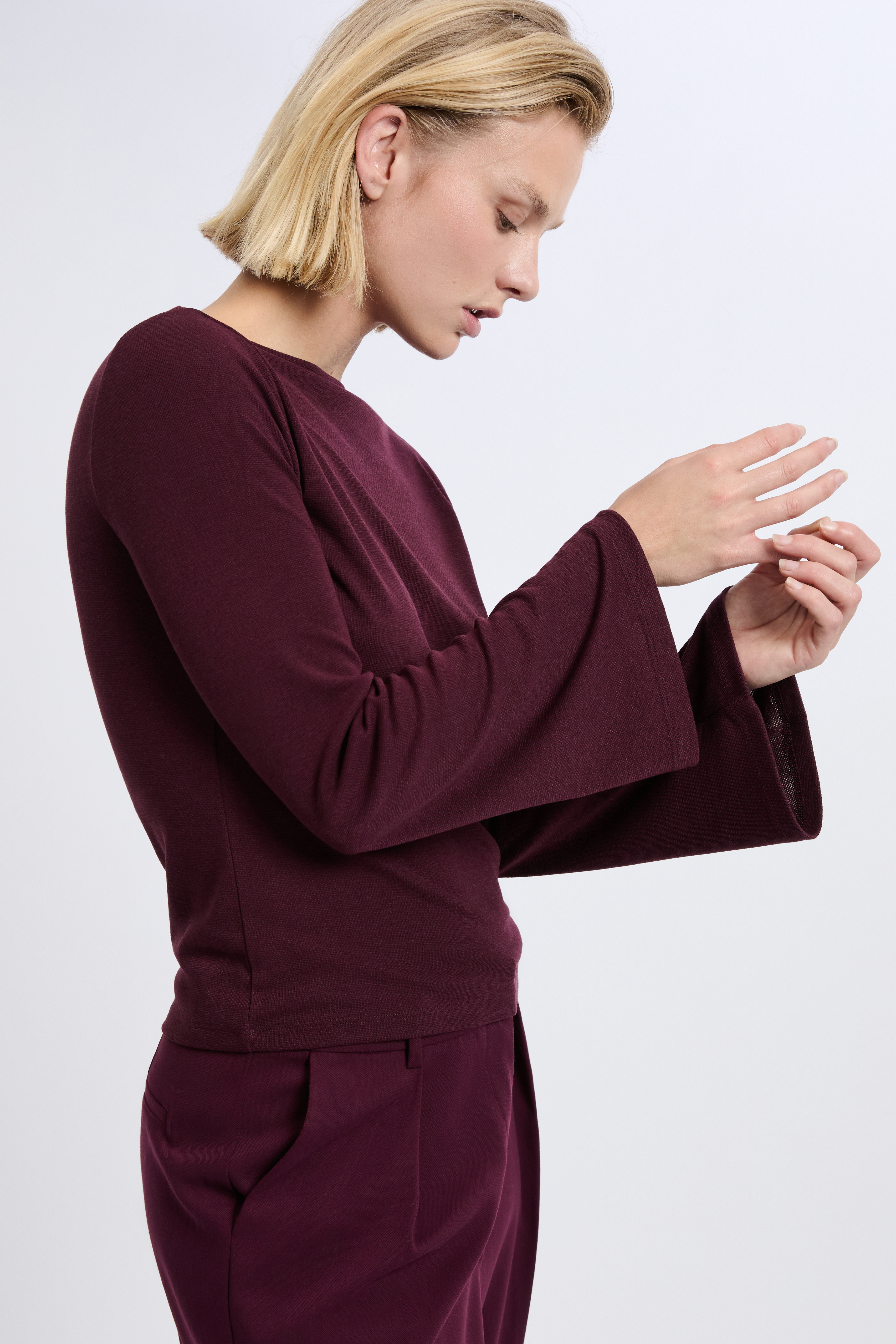 Boat neck t-shirt with wide long sleeves - A ANN TS - CASSIS - ETAM