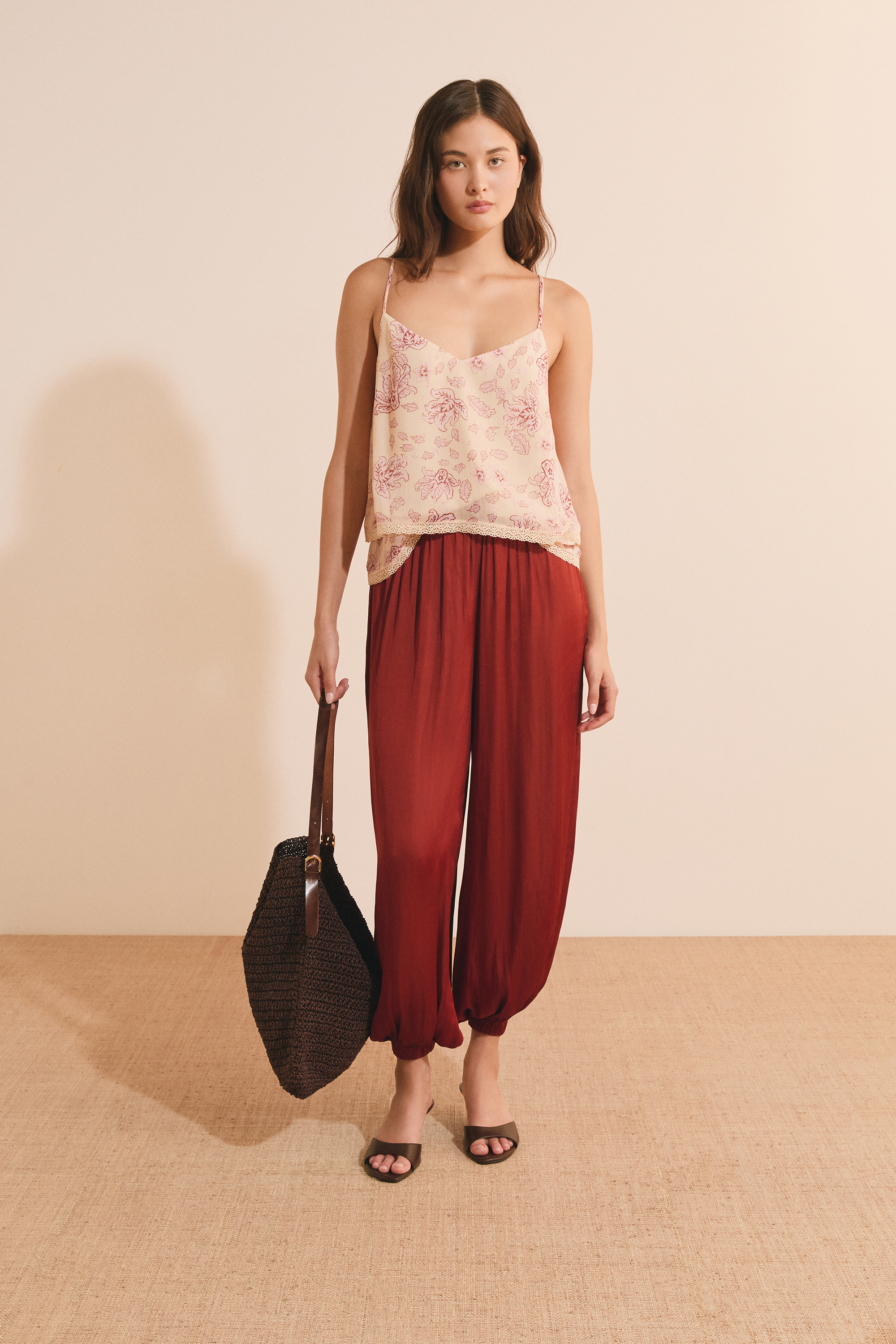 トップス Eaphi BALLON HEM CAMISOLE Patterned Camisole - ROMA IMP - MULTICOLORE - ETAM