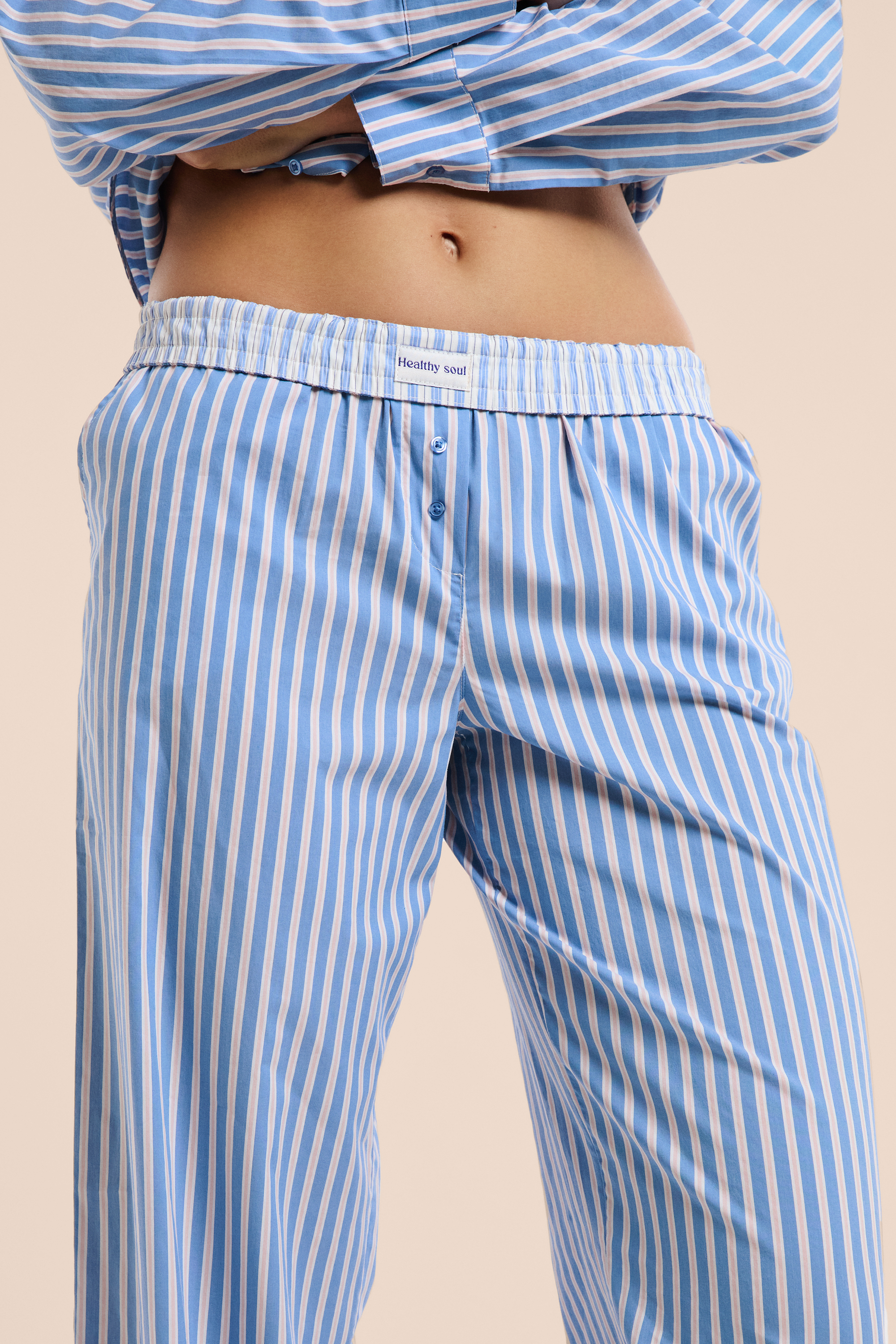 Striped Pajama Pants - ATLAS - BLEU - ETAM