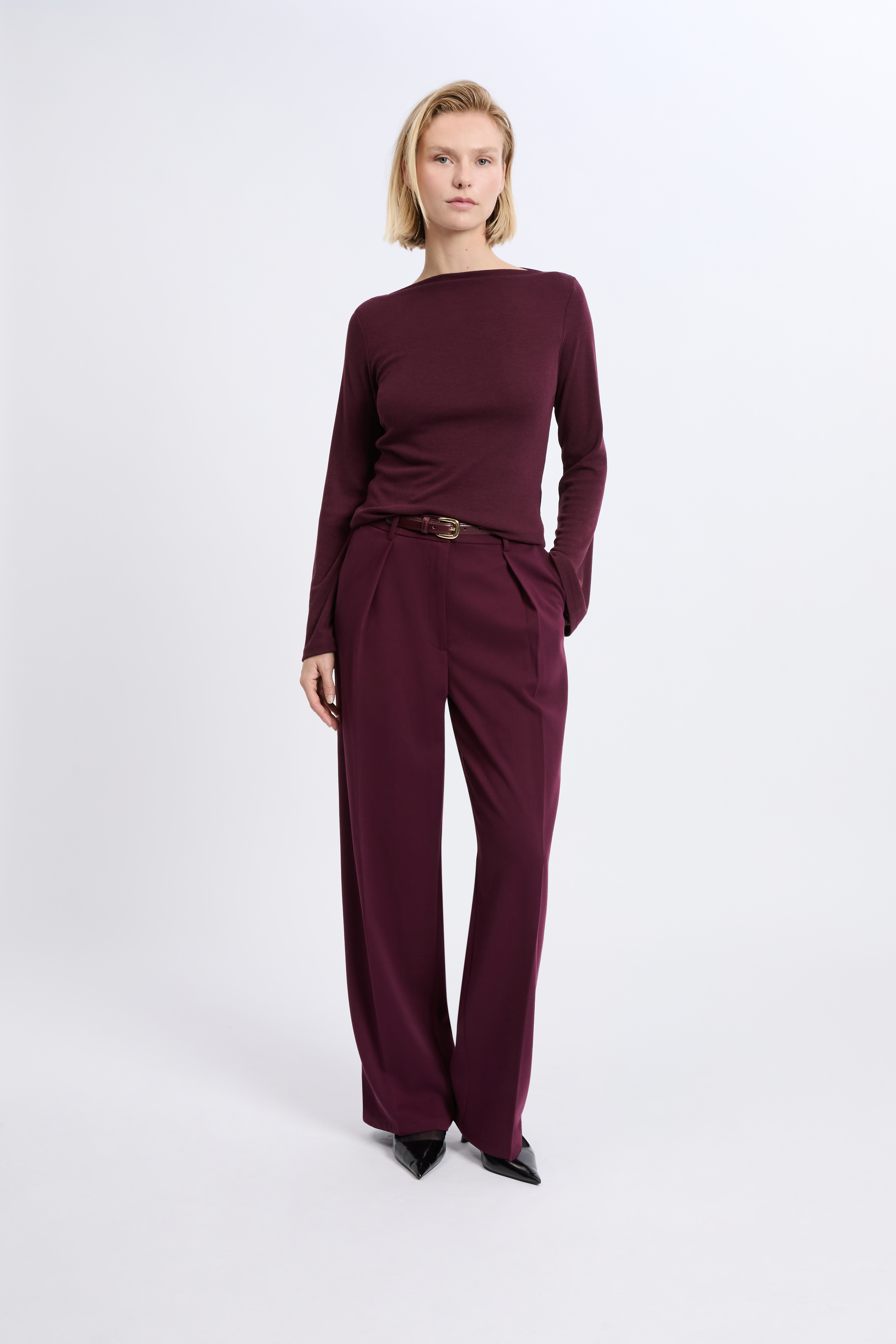Boat neck t-shirt with wide long sleeves - A ANN TS - CASSIS - ETAM