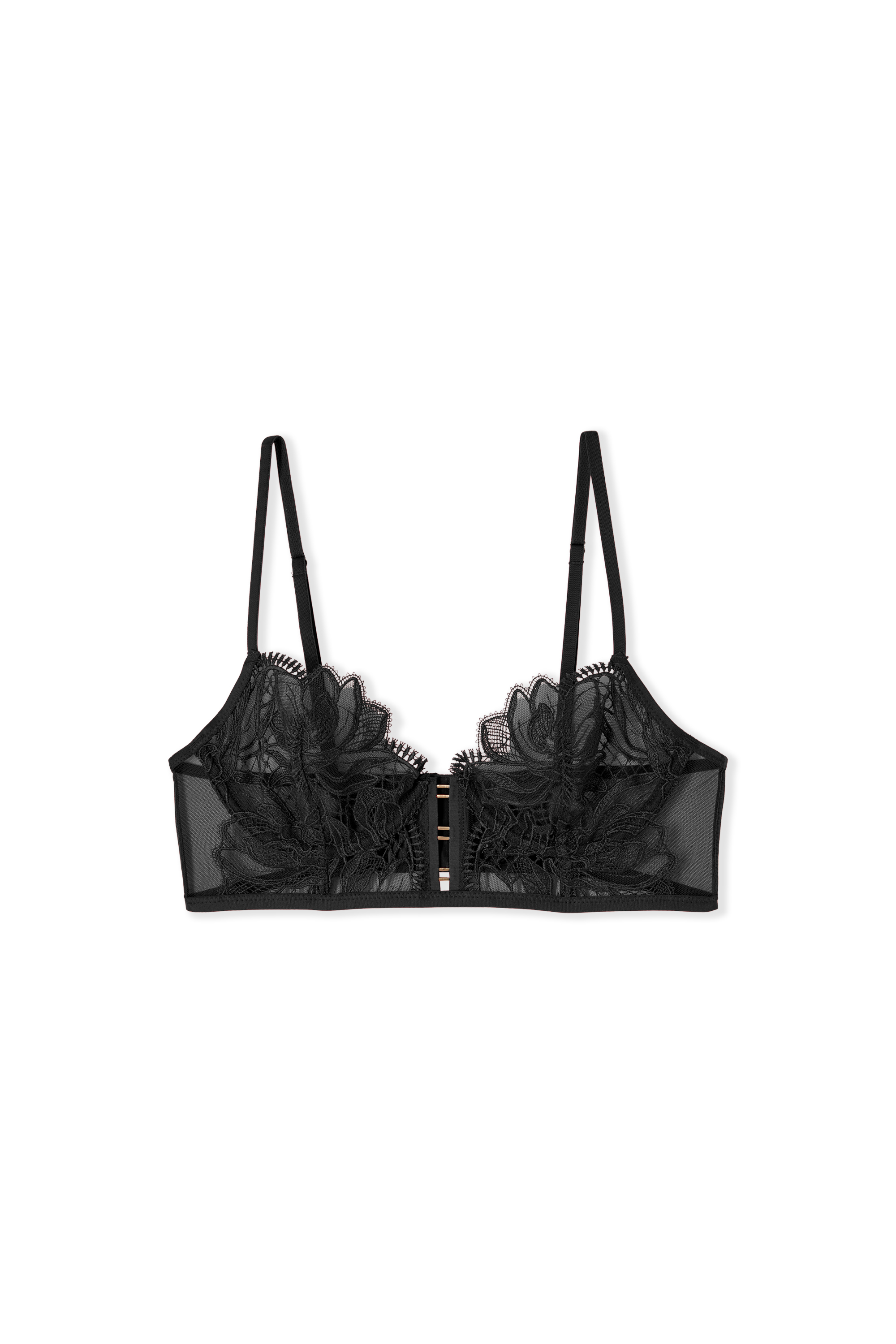 Bustier Bra in Guipure Lace - WILD NIGHT - NOIR - ETAM