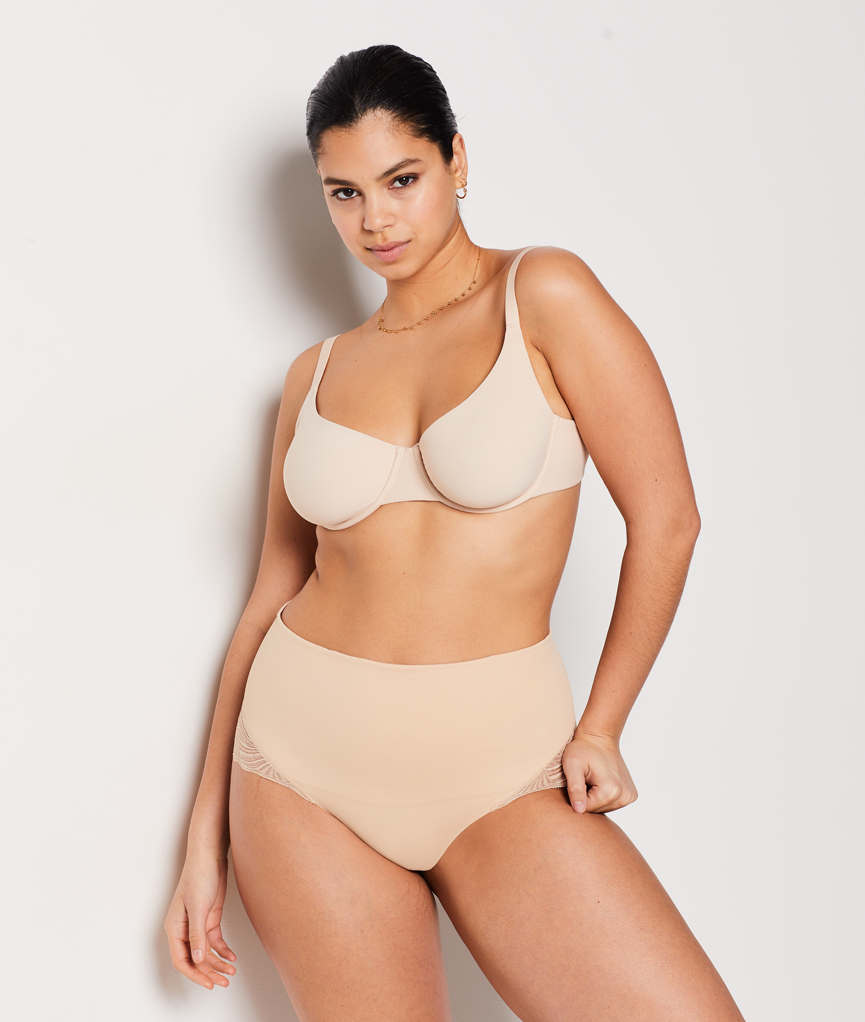 Sculpting Lace Strapless Wireless Bra - POWER BYETAM - BEIGE - ETAM