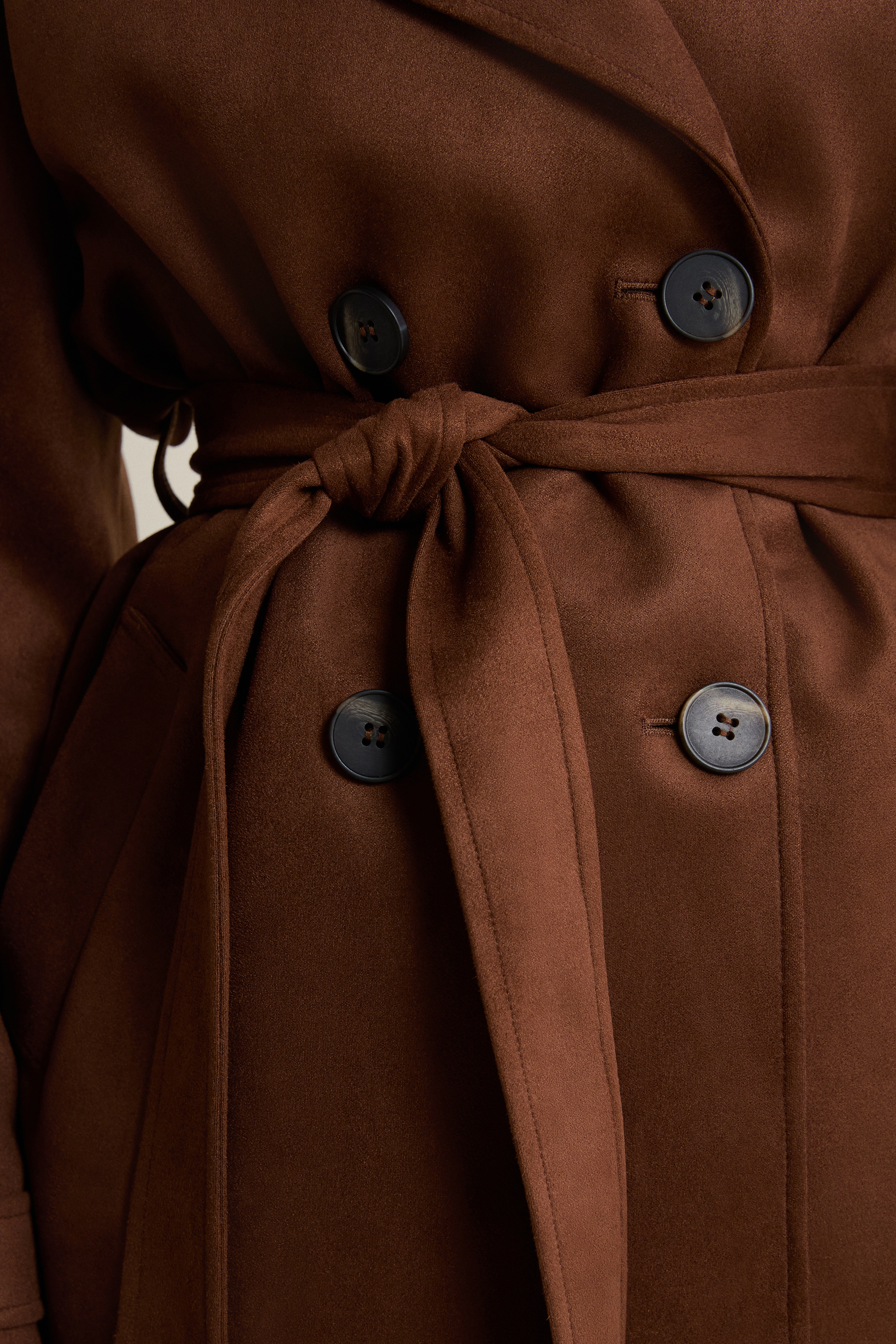 Mid-Length Belted Trench Coat - MARA - TAUPE - ETAM