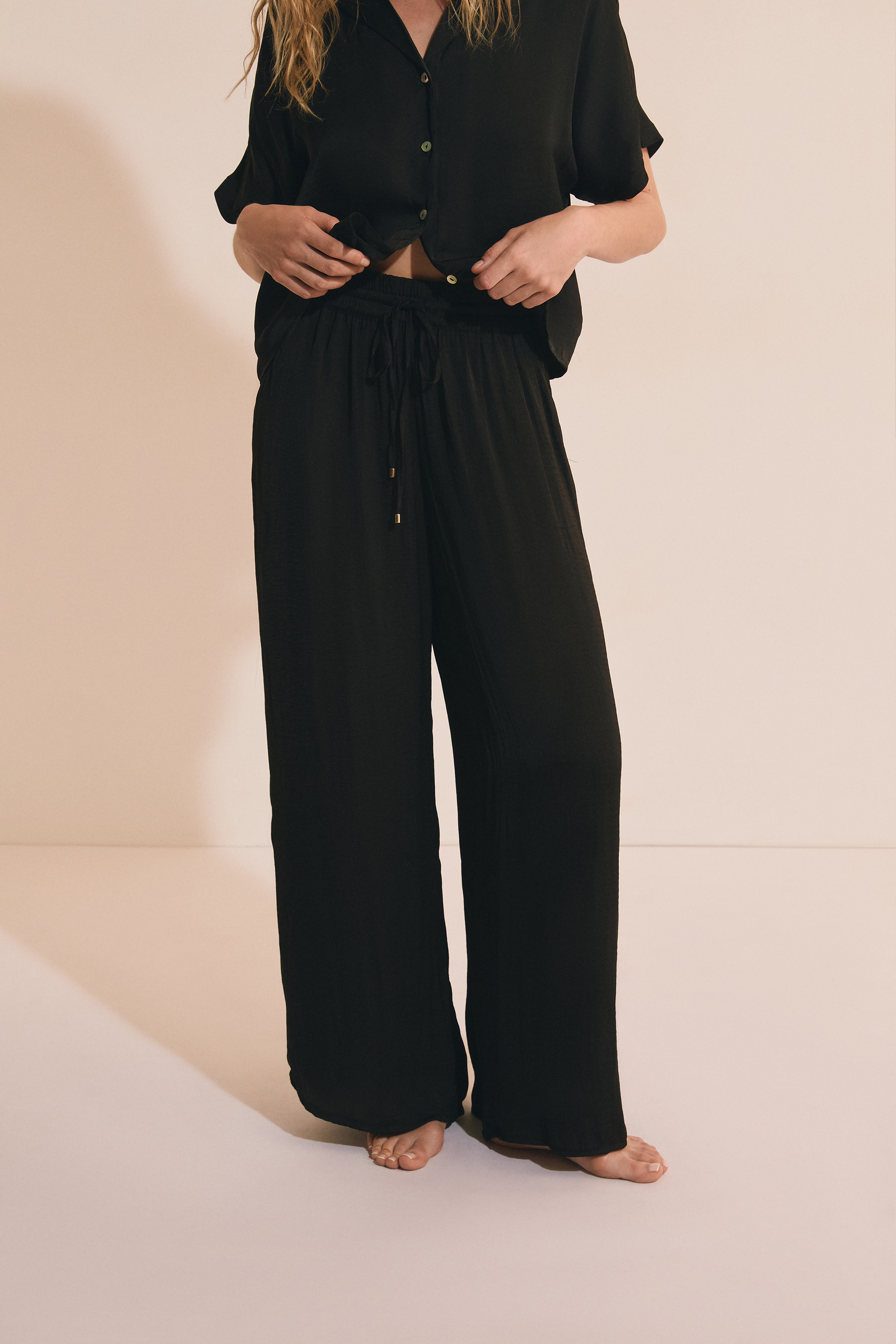European Satin Loose Fit Trouser
