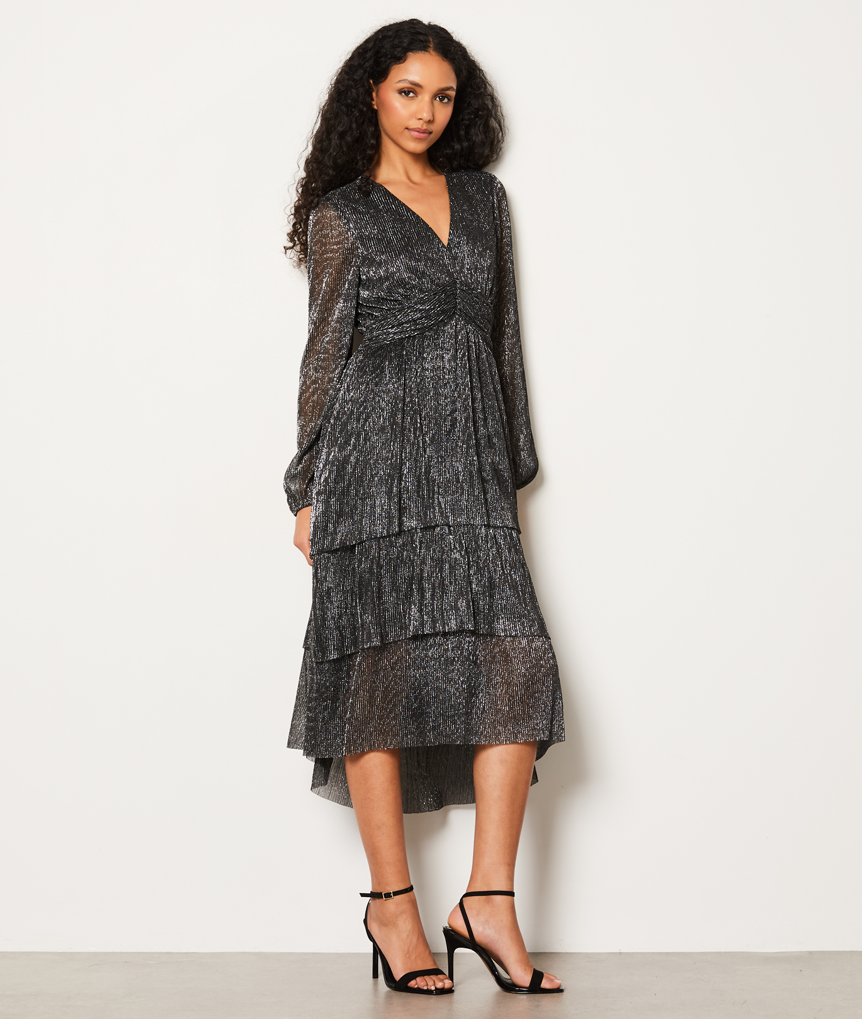 Robe Longue Sexy à Col En V Profond Pour Femme Vêtement De Soirée Fente