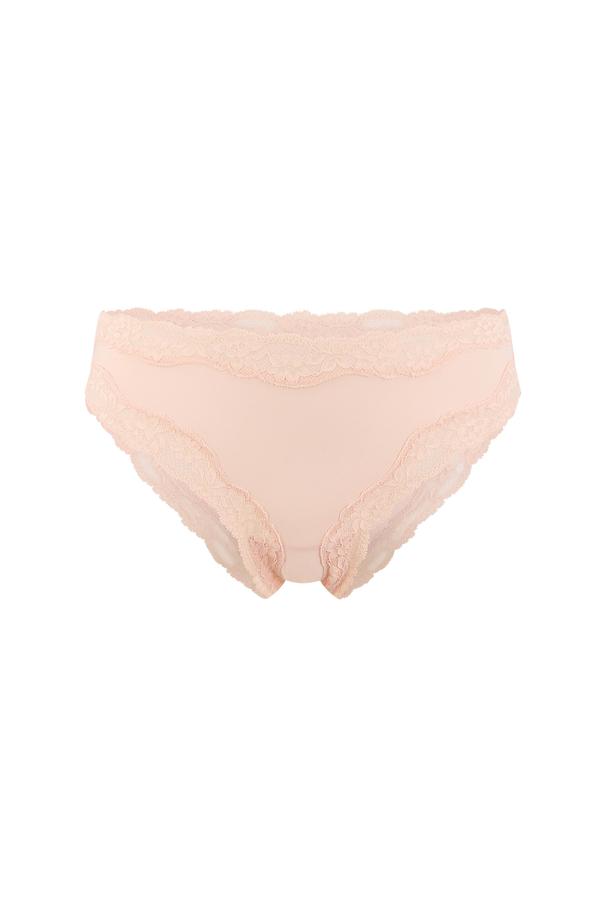 Microfibre and Lace Brief - PURE SOFT LACE - ROSE POUDRE - ETAM