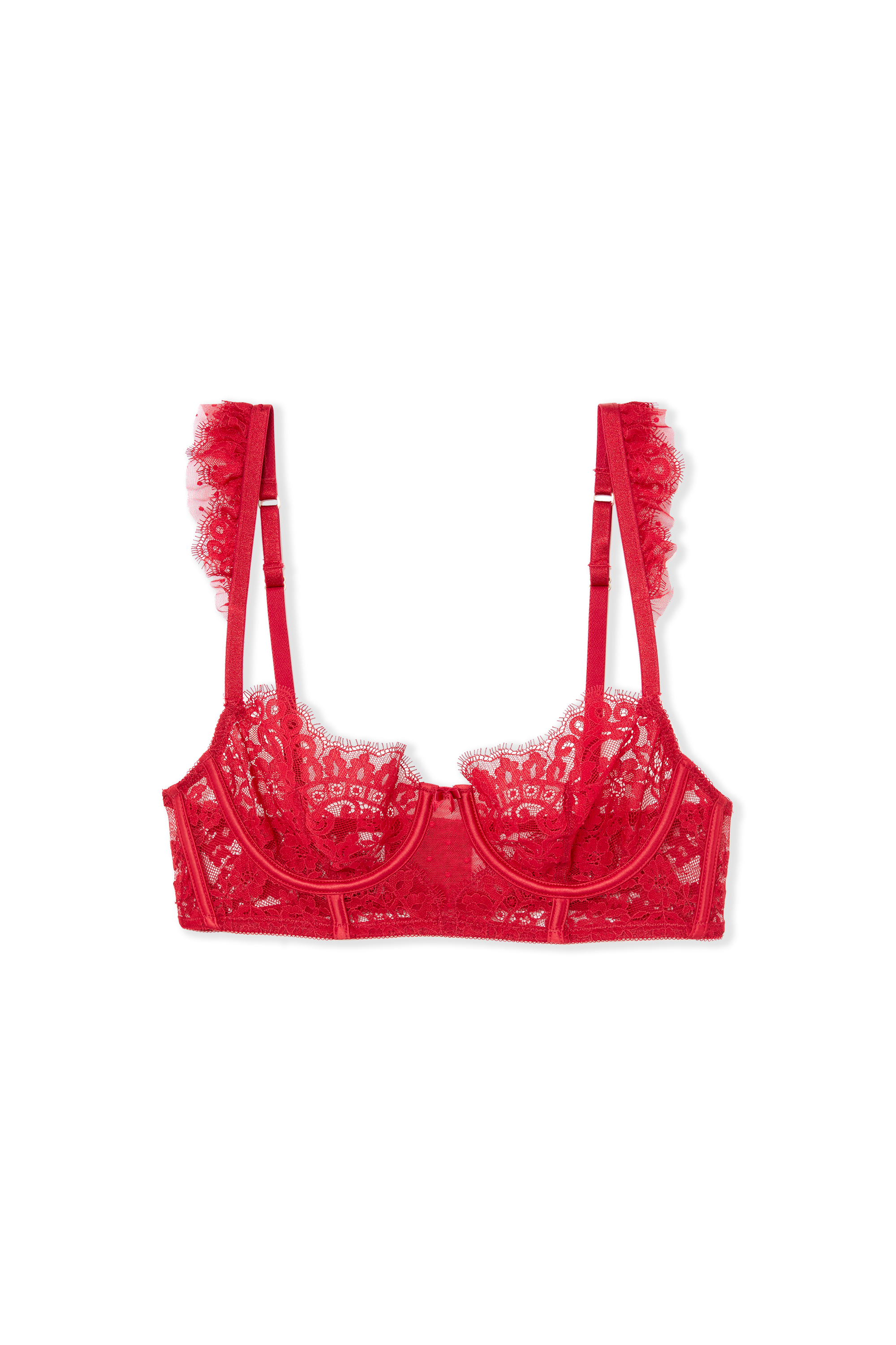 専用出品 【未使用】6 スーベニアピンとvintage bustier bra Bra N.9 - Lace Bustier Balconette - INFINI - ROUGE - ETAM