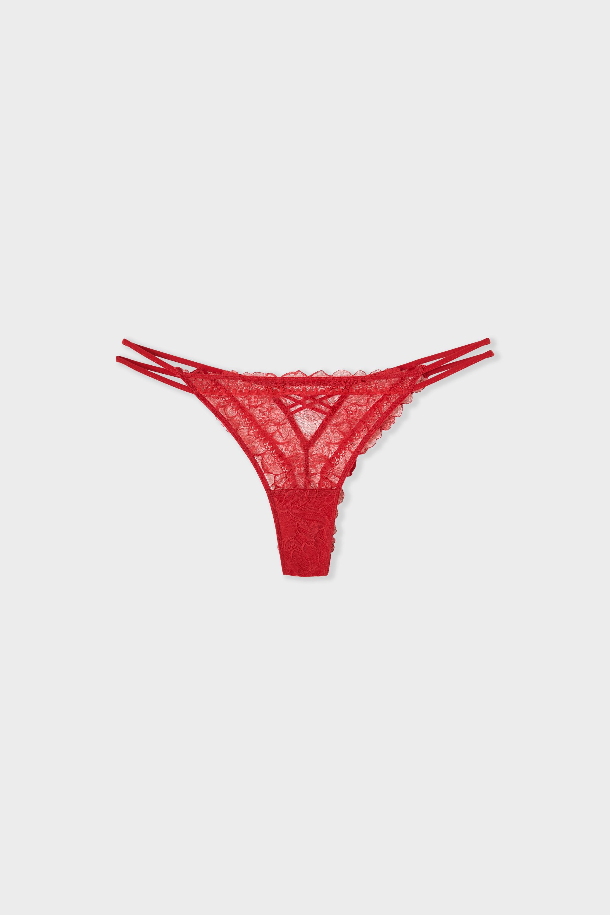 Lace Tanga - MINUIT - ROUGE - ETAM