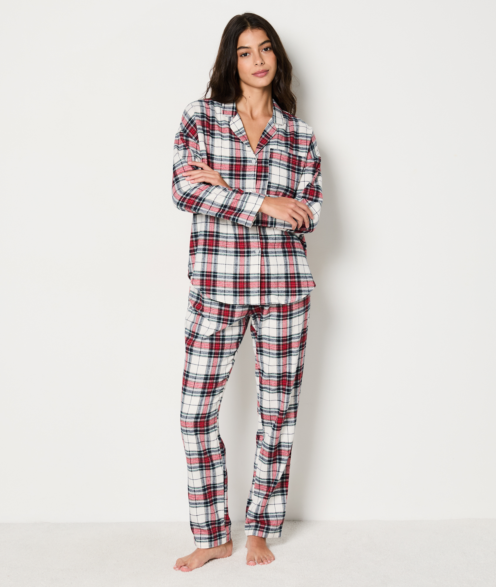 Combinaison Pyjama Pyjama Ecossais Femme Etam Grenouillere Etam