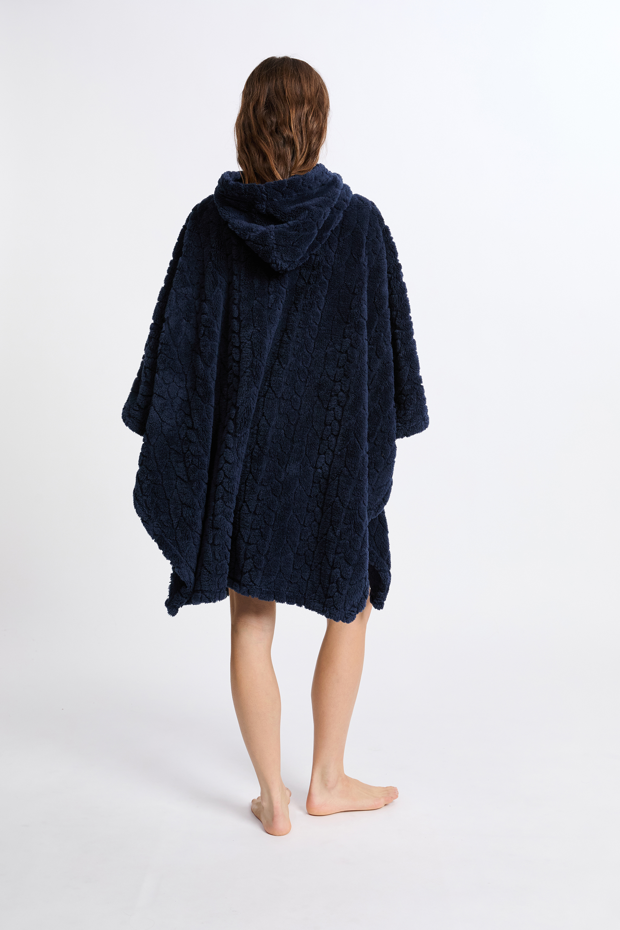 Fleece Effect Poncho - MUND - MARINE - ETAM
