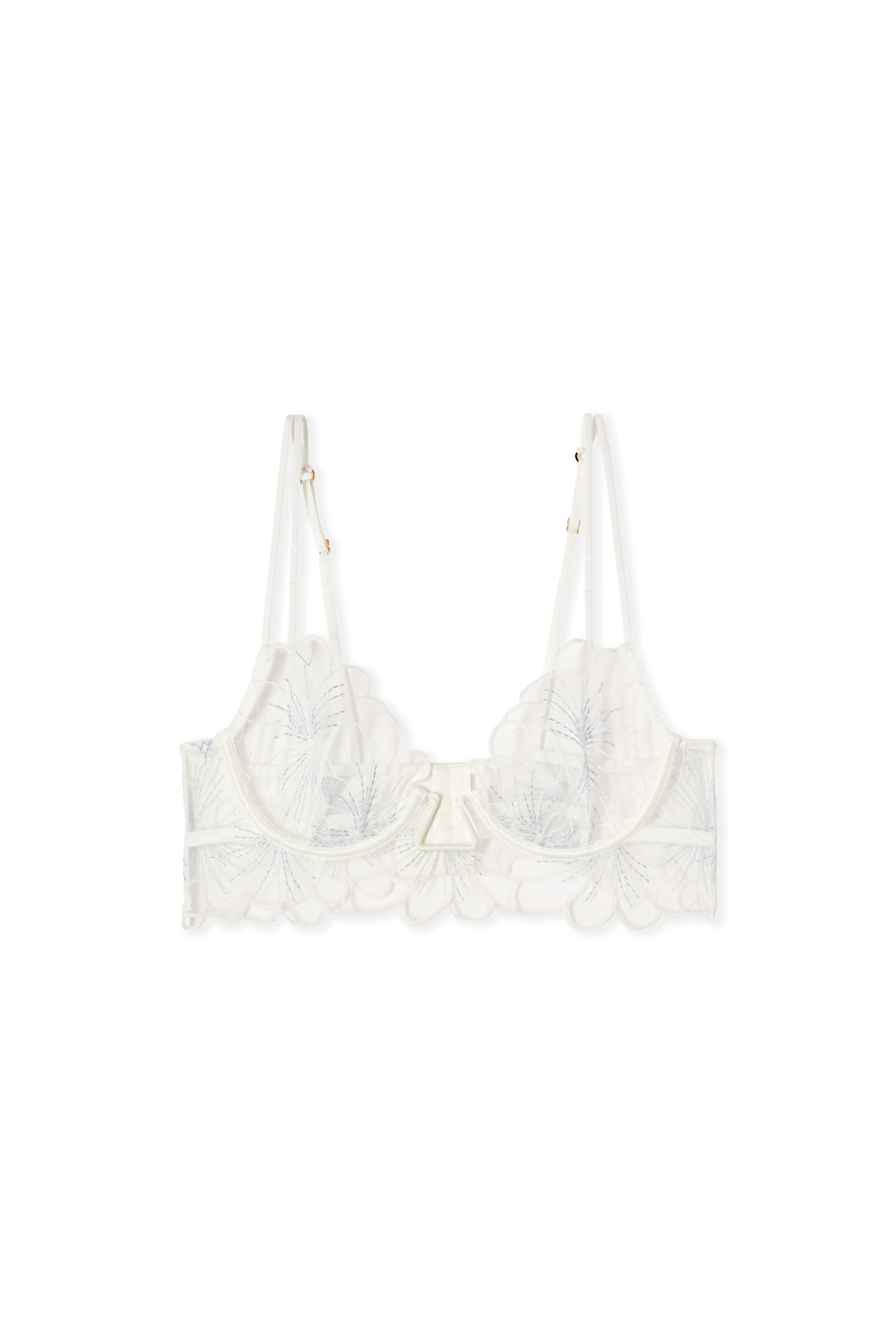 Bustier Bra in Embroidery - CAMELIA - BLANC - ETAM