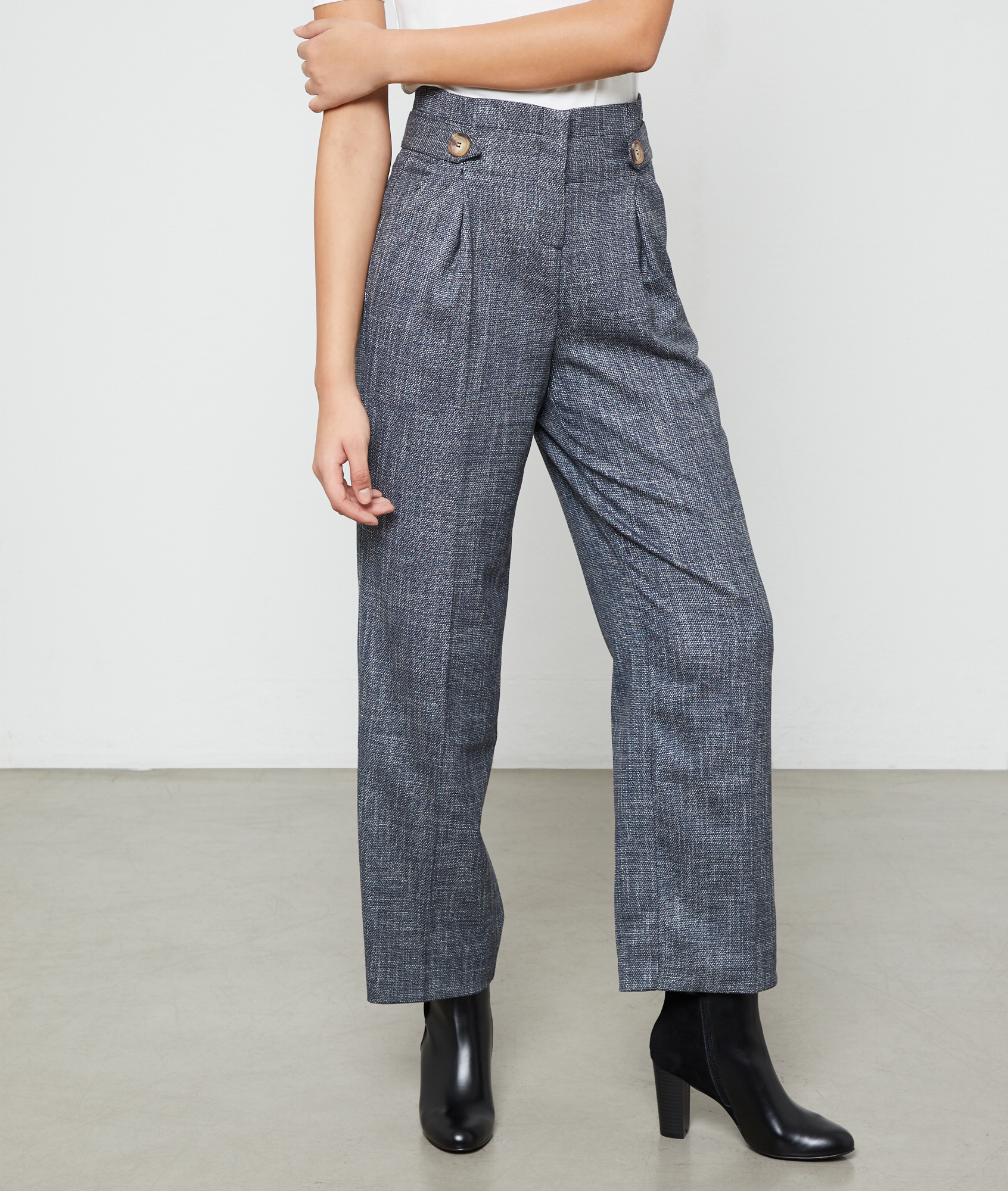 Pleated carrot trousers - WE - MARINE - ETAM